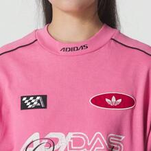 adidas originals  GFX T-SHIRT 時尚舒適運動短袖落肩袖T卹 女款KG6679 - 粉色 - 查看 9
