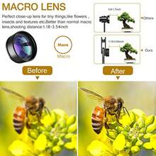 Phone Camera Lens, Upgraded 3 In 1 Phone Lens Kit-198° Fisheye Lens + Macro Lens + 120° Wide Angle Lens, Clip On Cell Phone Lens Kit Compatible With Samsung Android Smartphones - As Pic - View 6