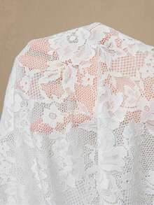 Freevana Blusa sin mangas con estampado floral vintage bohemio y encaje, talla grande, nueva llegada de primavera, adecuada para el Día de San Valentín, festivales de música - Blanco - Ver 8