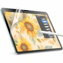 1 miếng dán màn hình độ phân giải cao, độ trong suốt cao, chống trầy xước, chống rơi vỡ, phủ toàn màn hình, chống bám vân tay mạnh mẽ, cảm ứng nhạy, màng PET, miếng dán màn hình mềm, màng vẽ, chống chói, tương thích với iPad (Air 4/5/6/7) thế hệ thứ 10, 11 A16 (2025), Air 11 inch (2026), 12 11 inch (2026) - Trong sáng - Xem 2