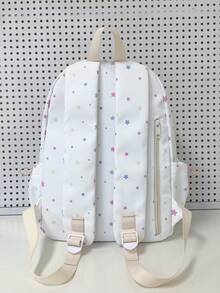 New Star Pattern Backpack, Suitable For School, Graduation Season, Fashionable & Versatile, Large Capacity Multi-Function Couple Travel Backpack - Multicolor - View 6