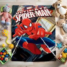 1pc S-Pider-Man Print Blanket,Retro Cartoon Style Throw Blanket,Cartoon Character Printed Blanket,All-Season Universal Nap Blanket,Character Home Decor Blanket,Modern Fashion Gift Suitable For Home Bedroom Bed Sofa Office Lunch Break Cover Picnic Blanket - Nhiều màu - Xem 2