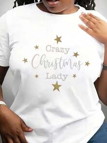Suave, transpirable y ligera para comodidad durante todo el día. Camiseta de Navidad divertida para mujer, camiseta de Navidad personalizada para ella, suéter navideño, camiseta navideña, suéter navideño, sudadera navideña. Cuello redondo clásico con un corte relajado que favorece todas las formas del cuerpo y es fácil de combinar con jeans, pantalones cortos y leggings. - Negro - Ver 6