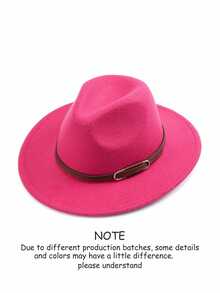 1pc Autumn/Winter Wide Brim Wool Felt Hat, Elegant Elegant Belt Decor Western Cowboy Hat, Personalized Casual Fashion Style Heart-Shaped Crown Hat, European And American Western Unisex Cowboy Hat, Suitable For Party, Gathering, Western Theme Event, Daily Wear - Multicolor 2 - View 31