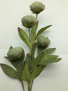 5/3 bông hoa mẫu đơn giả bằng lụa chất lượng cao, dài 27,5 inch, hoa mẫu đơn giả có thân dài, hoa nhân tạo, cây giả, thích hợp làm quà tặng Ngày của Mẹ, trang trí phòng, trang trí nhà cửa, trang trí đám cưới, trang trí ngoài trời, cắm hoa, đồ dùng tiệc tốt nghiệp, đồ dùng đám cưới - xám xanh - Xem 7