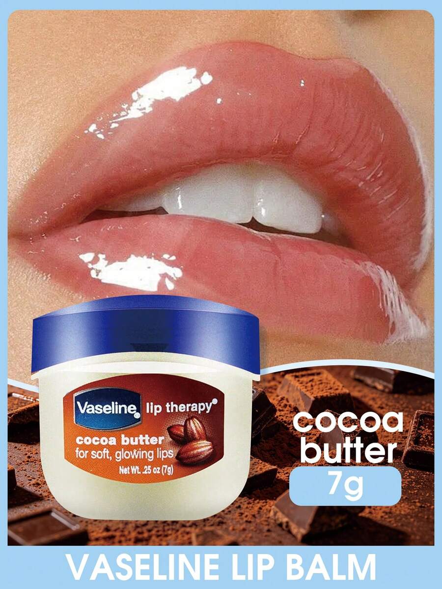 Vaseline 凡士林润唇膏（可可脂配方），深层滋养，持久保湿，修护唇纹，软化死皮，增强唇部弹性，富含可可脂 - 可可油味7g - 查看 1