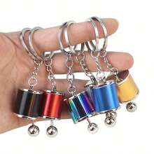 1pc Random Color High-Grade Alloy Gearshift Knob Keychain - Manual Transmission Gear Stick Design, Rotatable Desktop Decor & Perfect Gift For Car Enthusiasts, Metal Gear Shift Shaped Keyring, Mini Gear Stick Keychain, Cool Car Shifter Keychain, Car Key Chain Accessory, Christmas Gift - Multicolor - View 7