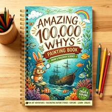 Why Thousands Of Questions Coloring Book | A Questioning Coloring Book | Fun Knowledge + Creative Drawing | Learn While Coloring, Boost Concentration And Imagination | Interactive Educational Toy - Single Piece - View 5