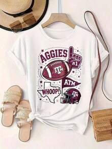 Cute Unisex Premium Casual T-Shirts, Fashionable Print For Women, Texas American Football Helmet Design, Suitable For All Seasons
Unisex Black Cotton T-Shirt, Loose Fit, Comfortable, Urban Vintage Style. - 白色 - 查看 2