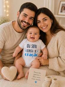Body de Bebê Temático Resposta de Oração - Branco - Visão 4