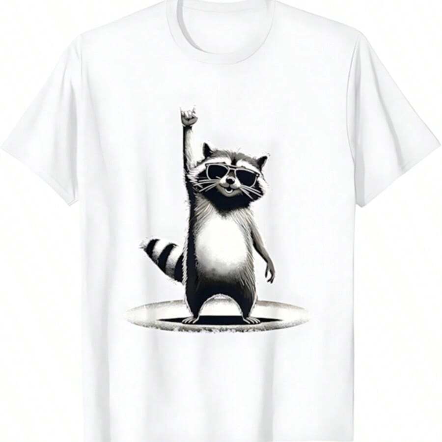 Printed T-Shirt For Men And Women - White - View 1