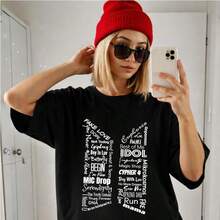 Playera de mujer inspirada en la gira mundial de Arirang - Camiseta de mujer de tela de punto ligera y transpirable con estampado visual del grupo de ídolos coreanos - Excelente opción de regalo para verdaderos miembros del fanátismo ARMY - Casual diario - Blanco - Ver 10