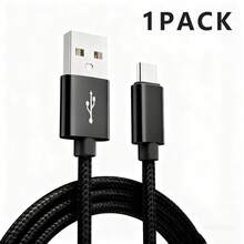 1~3件 USB Type-C 快充線，尼龍編織，3.3英尺/6.6英尺/10英尺長度，USB-A 轉 USB-C 充電線，相容於 Galaxy S25/24/S23/S22/S21 手機，相容於 16/16 Pro Max/15/15 Plus/15 Pro/15 Pro Max，手機配件/汽車配件，粉紅色，C-Type 快充線 - 彩色 - 查看 20