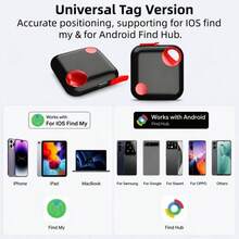 RSH Etiqueta rastreadora inteligente sin enredos 2 en 1 Nuevo sistema dual Etiqueta de aire Batería recargable USB-C Localizador anti-pérdida Compatible con iPhone Find My y Android Find Hub Buscador de artículos Etiqueta inteligente para equipaje, llaves, billetera, etc. Con recordatorio de pérdida Regalo de primavera Cumpleaños - Multicolor - Ver 5