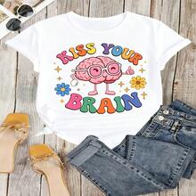 Teacher Appreciation Cute Graphic T-Shirt 100% Cotton Oversized Soft Breathable Casual Crewneck Short Sleeve Top Thank You Teacher Best Teacher Educator Gift Teachers Educators School Staff Gift Givers Heartfelt Aesthetic - 白色 - 查看 12
