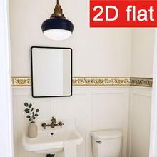 1 Roll 10X500Cm (3.9X196.9In) Self-Adhesive Wall Trim, Vintage Floral Vinyl Removable Wall Border Decor, Suitable For Bathroom, Appliance Renovation, Holiday Decoration, Self-Adhesive, Gift Idea, Home Decor - A - View 8