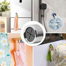 3/1pc Rak Handuk Dapur, Tempat Handuk Teh, Rak Handuk Tangan dengan Perekat Hisap untuk Kamar Mandi, Kait Kain Lap Piring, Rak Handuk Bulat yang Dipasang di Dinding untuk Kamar Mandi, Dapur, Dinding Rumah, Lemari, Garasi, Tidak Perlu Pengeboran - MultiWarna - View 8