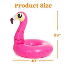 JOYIN 2 Piezas Flamenco Piscina Unicornio Flotador-diversión Playa Flotador, Inflable Piscina Tubo Fiesta Juguetes, Verano Piscina Playa Flotador - rosa prpura Pink Purple - Ver 6