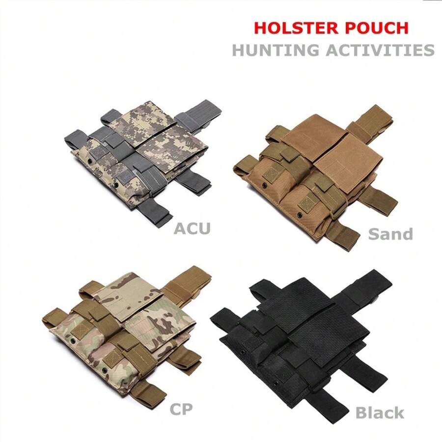 Tactical 5.56/7.62 Thigh Magazine Pouch Drop Leg Panel Mag Pouch For Outdoor Leg Mag Holder Charger Carrier - GR - View 1