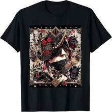 Veiled Mystery_ Japanese Young Gothic Girl In A Mask T-Shirt - Black - View 1