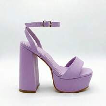 Women Platforms & Wedge Sandals - 紫丁香色 - 查看 2