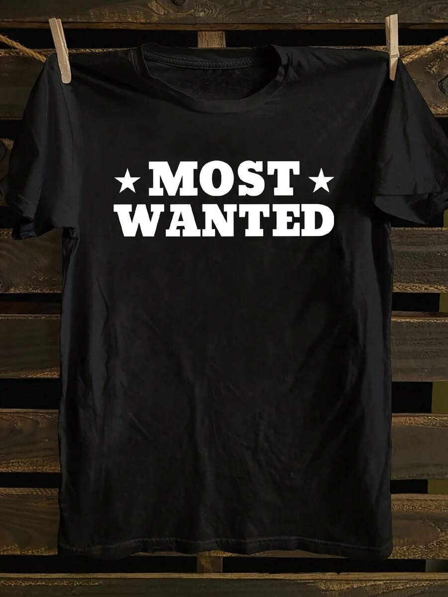 Cozy Comfy Lounge Women's T-Shirt, Modern And Bold, With The Most Popular Star Pattern, Pure Cotton Summer T-Shirt With Round Neck, Casual Short Sleeve Top, Unique Style For Daily Wear, Loose Fit, Breathable And Soft, Vacation Outfit, Perfect Gift For Her, Soft And Relaxed Home Wear. - 黑色 - 查看 1