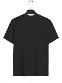 Halloween T-Shirt With Crow And Pumpkin Design, Jack O Lantern, Boho Cottagecore, Floral Halloween, Plus Size, Crew Neck T-Shirt, Halloween Party - 黑色 - 查看 5