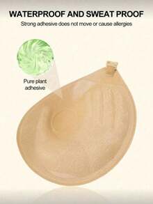 1pc 3cm Thick Invisible Bra, Suitable For Small Bust Strapless Backless Dresses, Reusable, Bust Enhancing - Multicolor - View 4