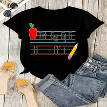 Teacher Appreciation Graphic T-Shirt Thank You Teacher Best Teacher Educator Gift Heartfelt 100% Cotton Oversized Soft Breathable Casual Crewneck Short Sleeve Top Teachers Educators School Staff Gift Givers - Negro - Ver 13