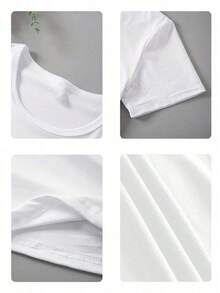 Fashion Printed T-Shirts For Women, Oversized Streetwear Tops, Comfortable And Stylish All-Match Summer Tees. Graphic T-Shirt With Spanish Summer Slogan For Women, Casual And Comfortable Everyday Wear. - 白色 - 查看 10