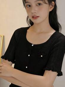Women Tops - Black - View 3