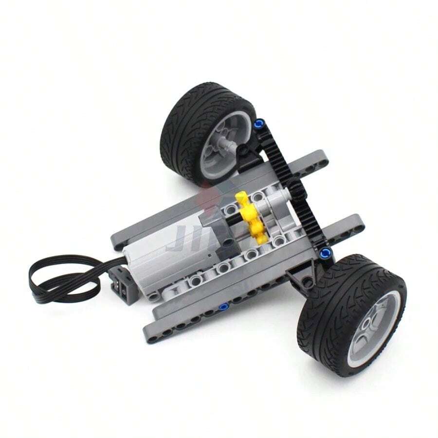 MOC-sistema de dirección de suspensión delantera para coche, bloques de construcción compatibles con funciones eléctricas, servomotor, ruedas, Juguetes - Sistema de transmisión frontal - Ver 1