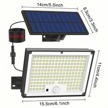 172LED 太陽能感應燈，3 種模式戶外安全燈，防水壁燈附遙控器，適用於花園庭院車庫 - 1PC - 查看 7