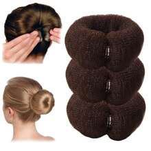 Bộ 3 dụng cụ tạo búi tóc lỏng, dụng cụ tạo hình búi tóc hình bánh donut, dụng cụ tạo kiểu tóc búi phồng. - Nhiều màu - Xem 6