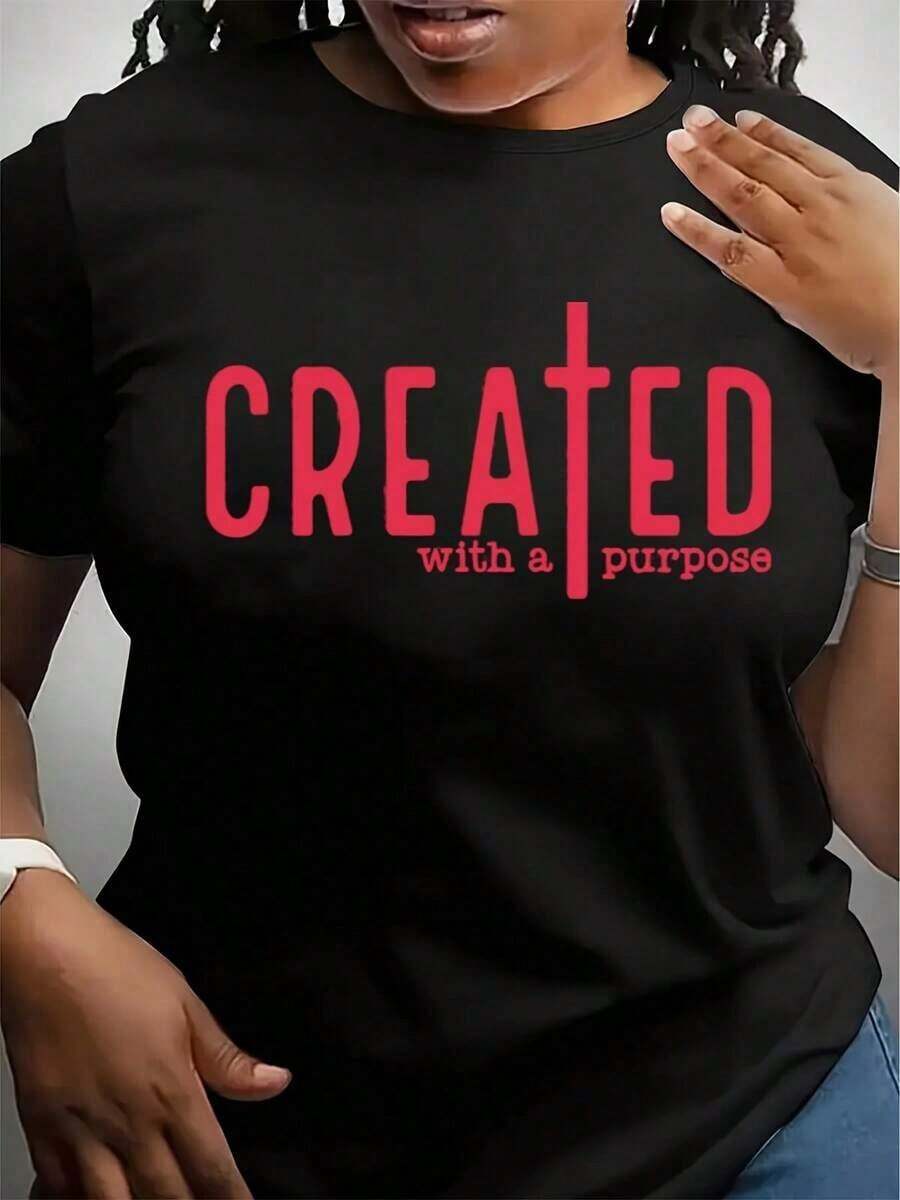 Suave, transpirable y ligero para comodidad durante todo el día. Sudadera con capucha "Created With Purpose", Sudadera con capucha cristiana, Sudadera con capucha con versículo bíblico, Sudadera con capucha con cita bíblica, Sudadera con capucha cristiana para mujer, Regalos religiosos. Cuello redondo clásico con un corte relajado que favorece todas las formas del cuerpo y es fácil de combinar con jeans, pantalones cortos y leggings. - Negro - Ver 1
