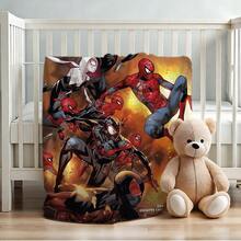 1pc Spider-Man Print Blanket,Retro Cartoon Style Throw Blanket,Cartoon Character Printed Blanket,All-Season Universal Nap Blanket,Character Home Decor Blanket,Modern Fashion Gift Suitable For Home Bedroom Bed Sofa Office Lunch Break Cover Picnic Blanket - Nhiều màu - Xem 4