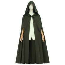 Stage Dance Wear - 25228 Medieval Cloak (Uniform Cloth - Black) - View 3
