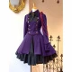 Purple Women's Dress With Bow and Ruffles
