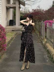 Women Long Dresses - Black - View 4