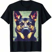1 Piece Cottage Core T-Shirt With Poodle Dog Playing Guitar Design, All Seasons, 100% Cotton, Single Side Print, Round Neck, Short Sleeve, Unisex, Base Layer, 180g, 100% Cotton. - Màu 2 - Xem 7