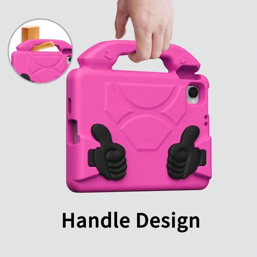 1pc Tablet Thumb Bracket, Made Of High-Quality EVA Material, Shockproof And Drop-Proof, Suitable For Multi-Brand Tablet Protective Cases, Features Support Stand Function, Compatible With Multiple Models And Brands Including HONOR PAD X8a,Pad, X8a And X9 - Hot Pink - View 1