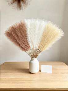 3/9/18 Stück künstliches Schilf 55 cm/21,65 Zoll flauschige simulierte Blume, weiß, beige, braun, künstliches Schilf, Nachahmung Pampasgras zum Befüllen von Bodenvase, ländlicher Stil Dekoration, Heim Küche Boho Dekoration, Raumdekoration, Hochzeitsdekoration, Valentinstag Dekoration, Valentinstag, Geschenk, Geburtstagsgeschenk - 55 cm - Übersicht 2
