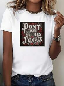 No conviertas a los gatos en criminales - Camiseta suave de 180 g para amantes de los gatos, con diseño divertido, perfecta para regalos familiares, actividades de team building y uso diario. - Blanco - Ver 1