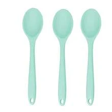 Cuchara de silicona para mezclar sopa, cucharas para mezclar, cucharón para mezclar, utensilios de cocina, herramienta para agitar y servir, 3 uds. - Verde - Ver 3