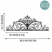 HELLOYOUNG Mystical Boho Gothic Wall Art, 2 Piece Vintage Metal Scroll & Floral Sculpture For Bedroom Living Room, Witchcore Occult Aesthetic Decor, Unique Wall Hanging For Housewarming Altar Valentine Wedding - 彩色 - 查看 11