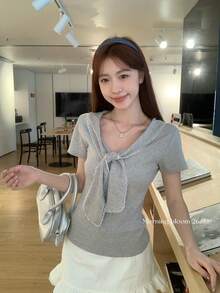 Women Tops - Blue - View 7