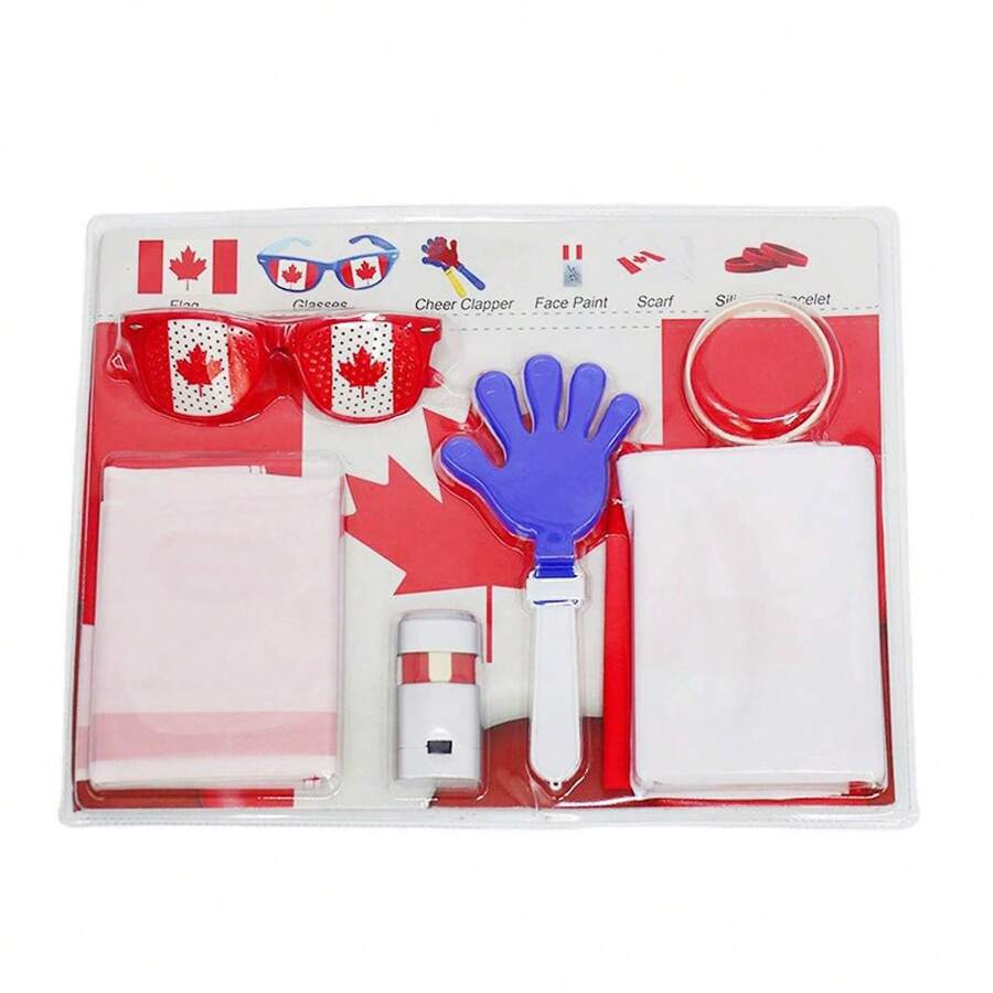 2026 Conjunto para aficionados al fútbol de Argentina para el Mundial de EE. UU., Canadá y México: banderas, gafas, palmas, pintura facial y accesorios de animación