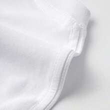 Women's Summer Outfits, Short Sleeve T-Shirt With Feminine Print, Sweet And Fresh Style, Casual, Thick Cotton, 100% Cotton - 白色 - 查看 6