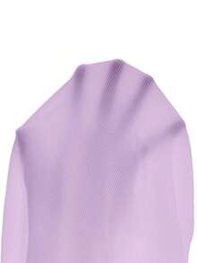 Camiseta básica minimalista y casual, camiseta blanca de mujer de manga corta, cuello redondo, ajuste ceñido, de canalé y elástica para el verano - Púrpura malva - Ver 9
