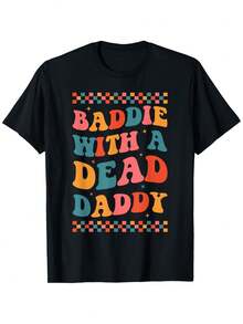 Bad Boy With Dead Dad, Dead Dad Club Humorous T-Shirt - Black - View 1